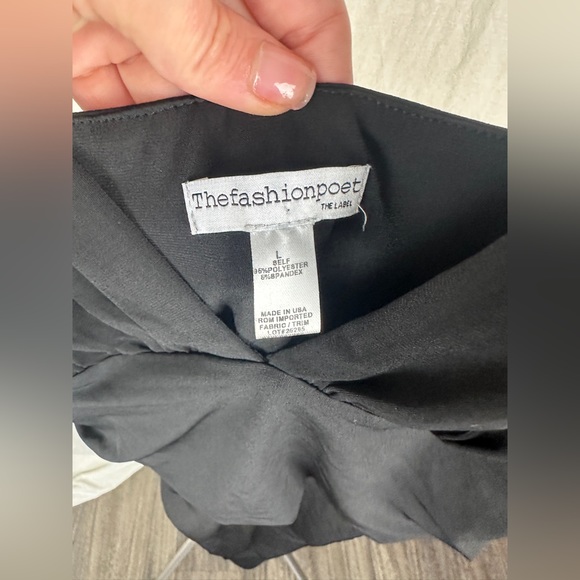 The Fashion Poet Black V-Neck Ruched Bodycon Dress Size Large (12-14) NWT - Picture 6 of 14